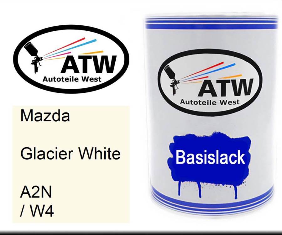 Mazda, Glacier White, A2N / W4: 500ml Lackdose, von ATW Autoteile West.